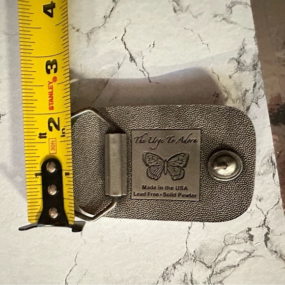 Red Glitter Western cowgirl Belt Buckle Repurposed Rockabilly OOAK Resined 1973 - Picture 5 of 11